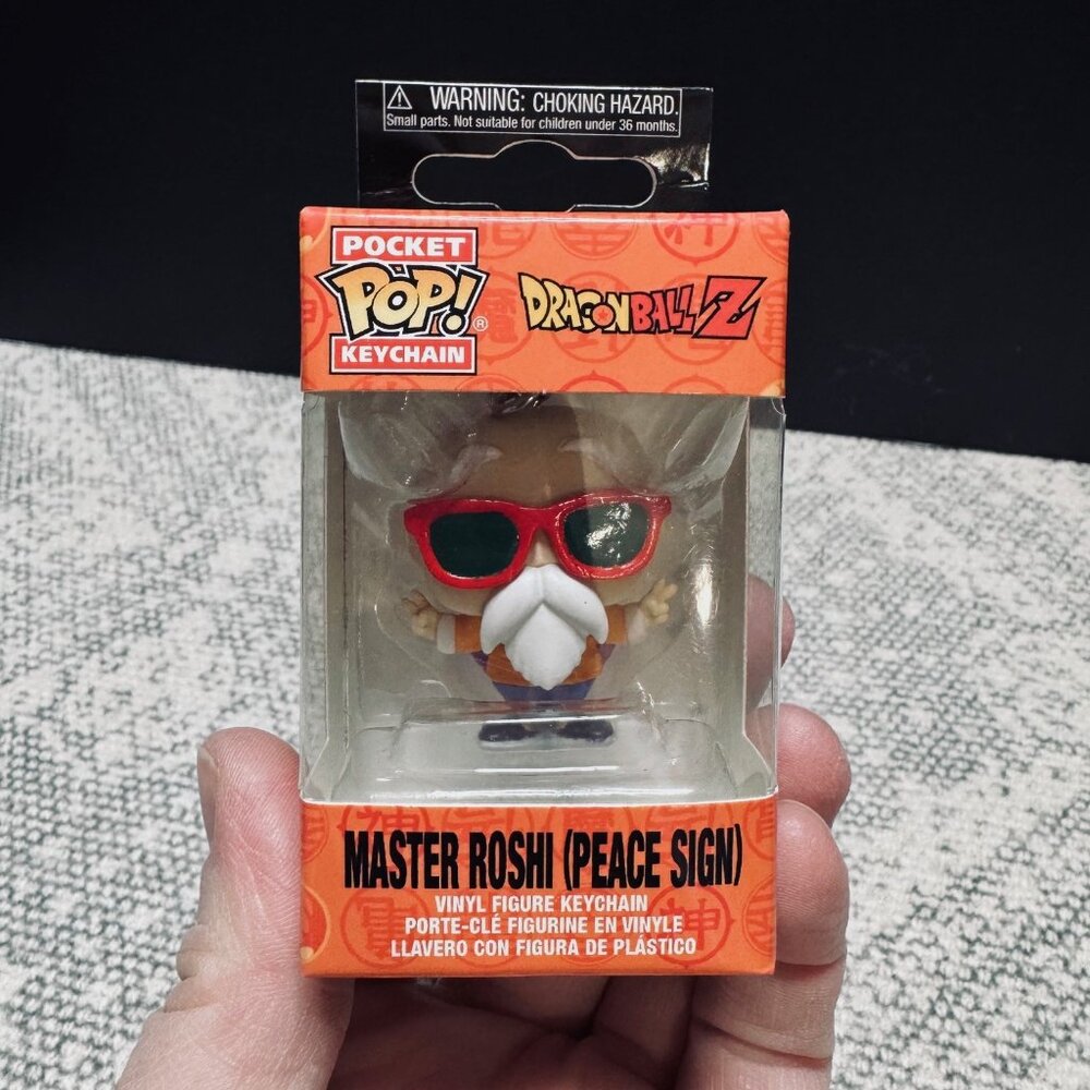 Funko Pocket Pop! Keychain- Dragonball Z, Master Roshi (Peace Sign)